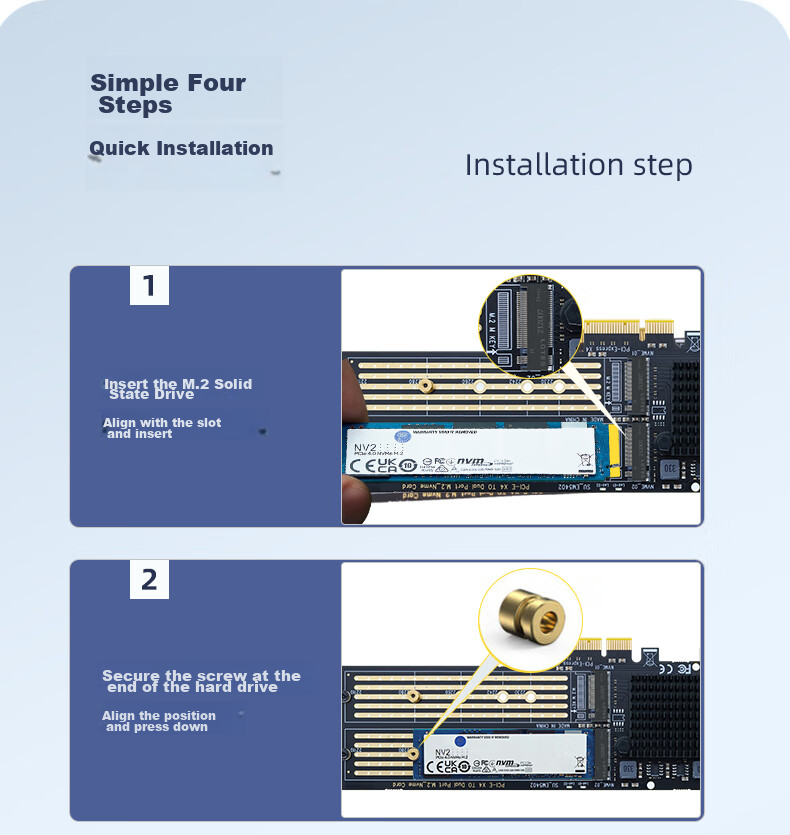 EB-LINK PCIe 4.0 X1 to M2 Expansion Card, Full-Speed Single-Port M.2 Interface, NVMe Adapter Card, SSD Solid State Drive 11