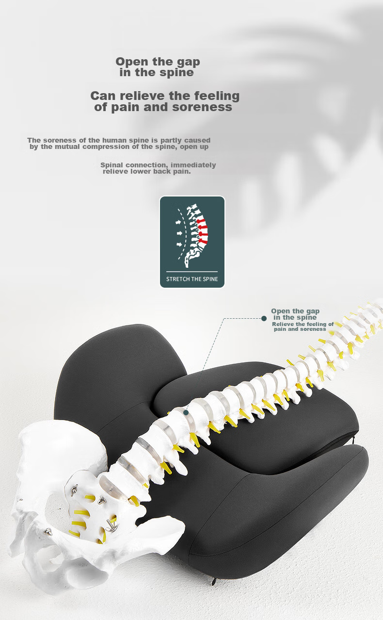 CICIDO [Innovative Technology], Lumbar Support Backrest Car Cushion Seat Pad, All Black SS0134 8
