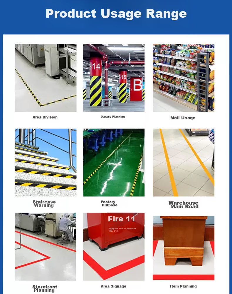 Oumai Yellow Warning Tape, PVC Zebra Crossing Isolation Warning Sticker, Warehouse Workshop 5S Management Floor Marking Line Tape, Yellow 10cm*20m, 1 Roll 3