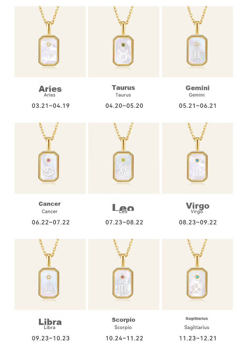 Arsis Embossed 12 Constellations Necklace, Original Design, Exquisite And Fashionable, Versatile, Birthday Gift for Girlfriend, Aquarius 5