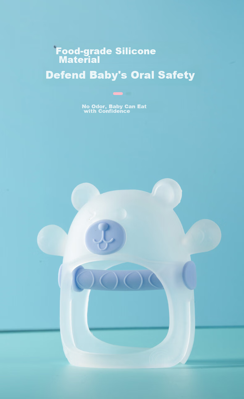 COOKSS Baby Teething Stick Soothing Teether Infant Hand-Biting Prevention Toy for 6-18 Months Chewable Rabbit 8
