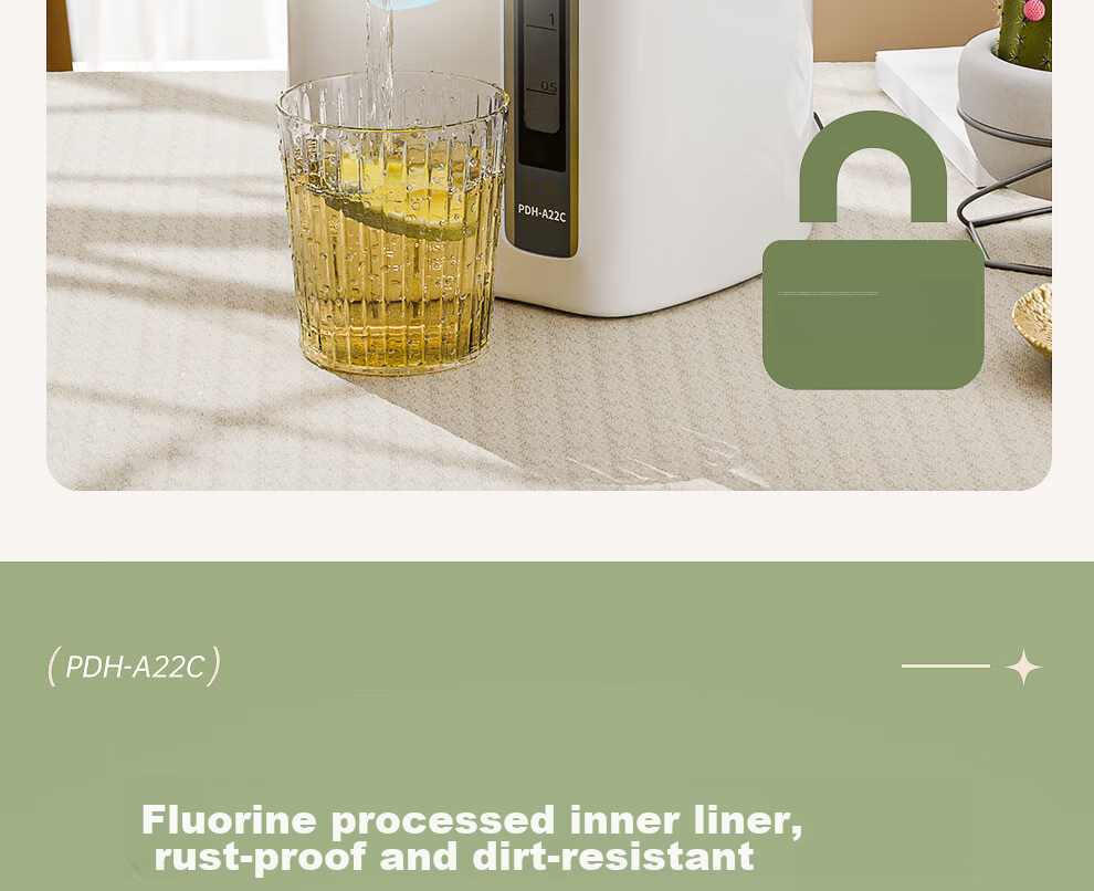 TIGER Electric Kettle, Smart Timer with 3 Temperature Settings, Anti-Drip Electric Kettle PDH-A22C 2.2L Electric Kettle Camel Color CU 18