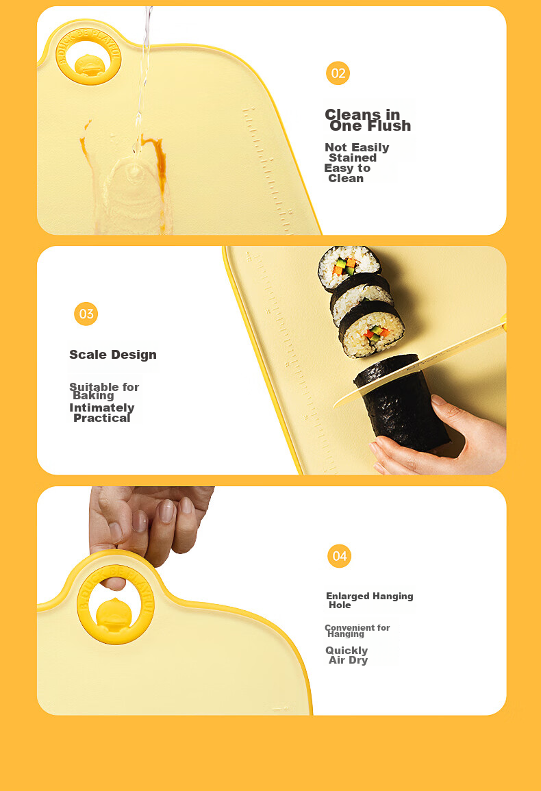 COOKER KING Cutting Board, Antibacterial Chopping Board, Plastic Cutting Board, Household Double-Sided Use Cutting Board, 42*26.5*1 18