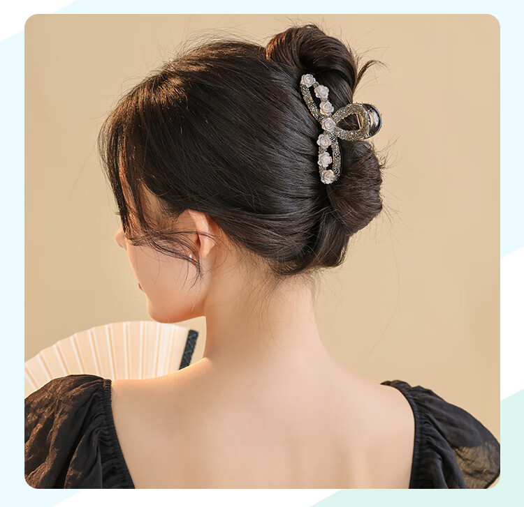 CHIMERA Camellia Hair Claw Clip for Women's Back of Head, Shark Clip, Hair Barrette, Hair Accessory, Hair Ornament, Birthday Gift for Girls 13