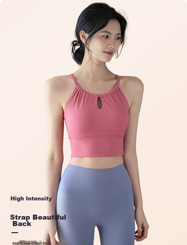 XUEXIMAN Sports Bra for Women, Beautiful Back Design, Shock-Absorbing, Suitable for Running, Yoga, Pilates, Training, Fitness, One-Piece Bra, Summer Wear 1