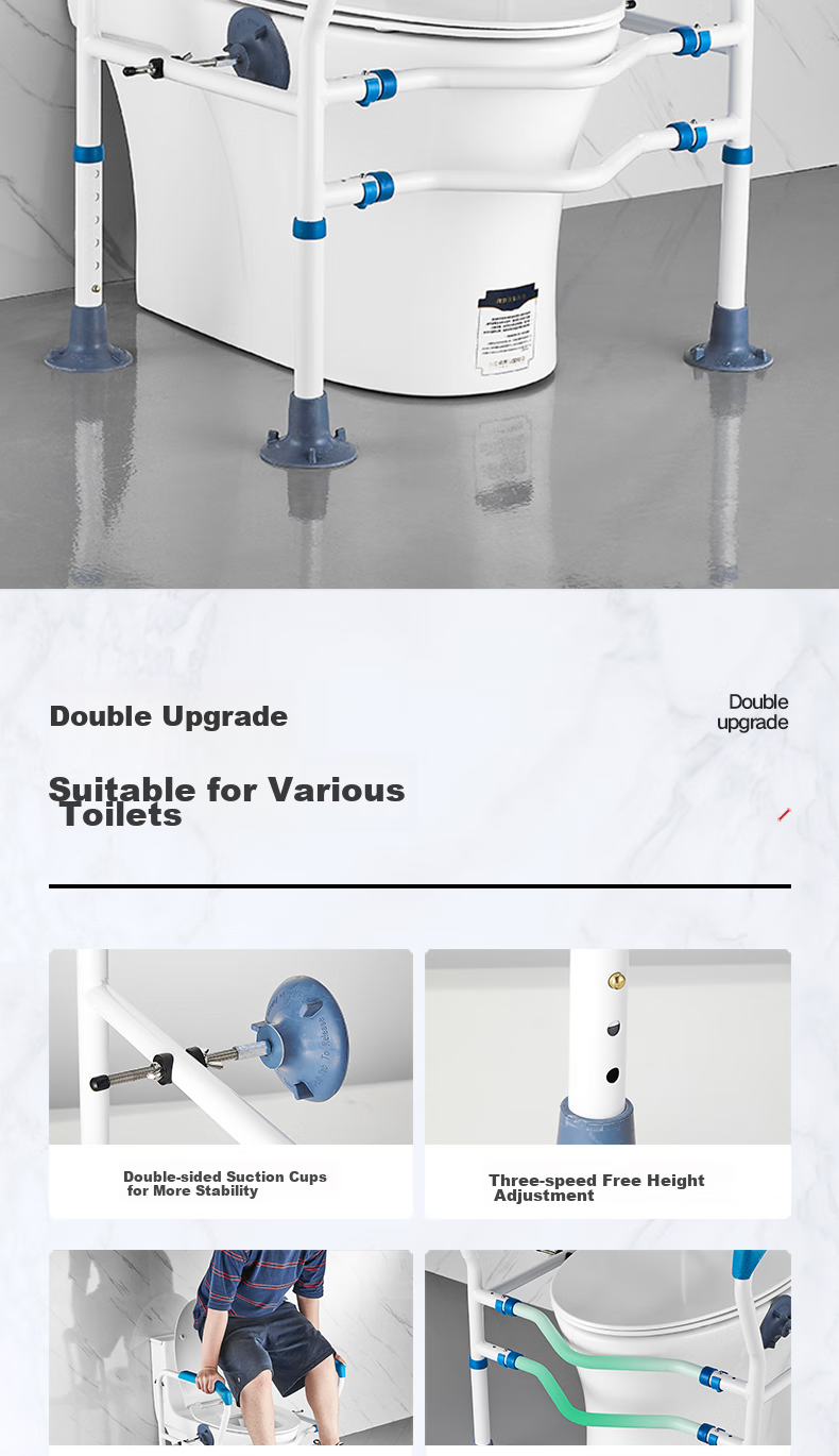 Meiruide Elderly Toilet Handrail Riser, Safety Handrail Support Frame, Bathroom Anti-Fall Device LQX050017-03 3