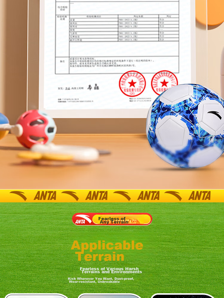ANTA Soccer Ball Size 5 for Adults, Middle School And Elementary Students, Standard Size 5 for High School Entrance Exams And Training, Durable Youth Soccer Ball 12