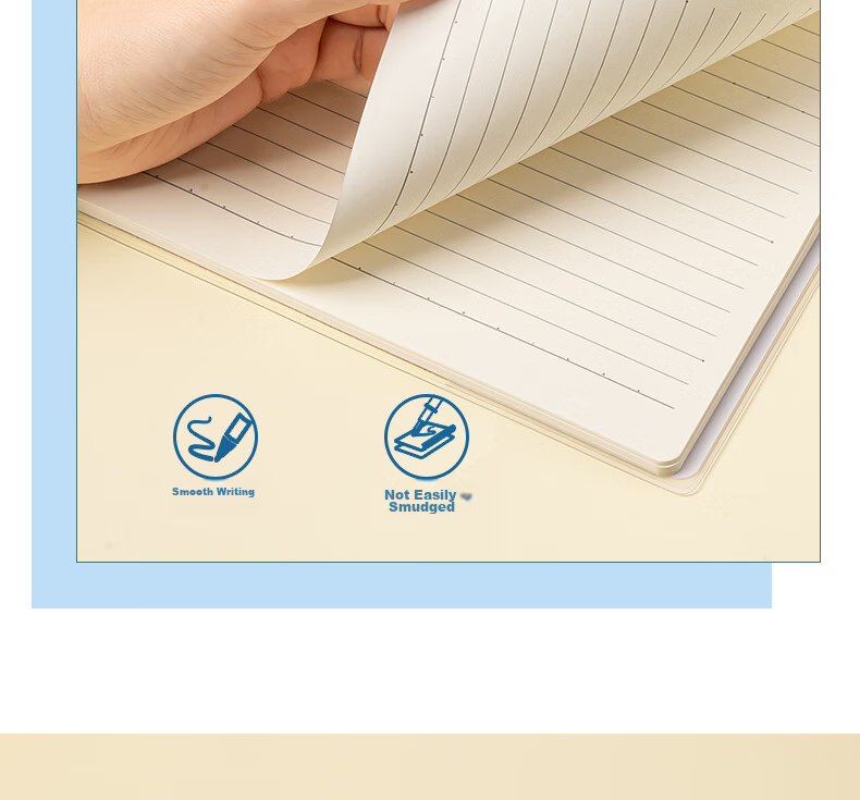 Deli 32K/72 Sheets Kraft Paper Notebook, High-Quality Error Correction Book for Middle School And High School Students, Research Notes, Minimalist T3272 8