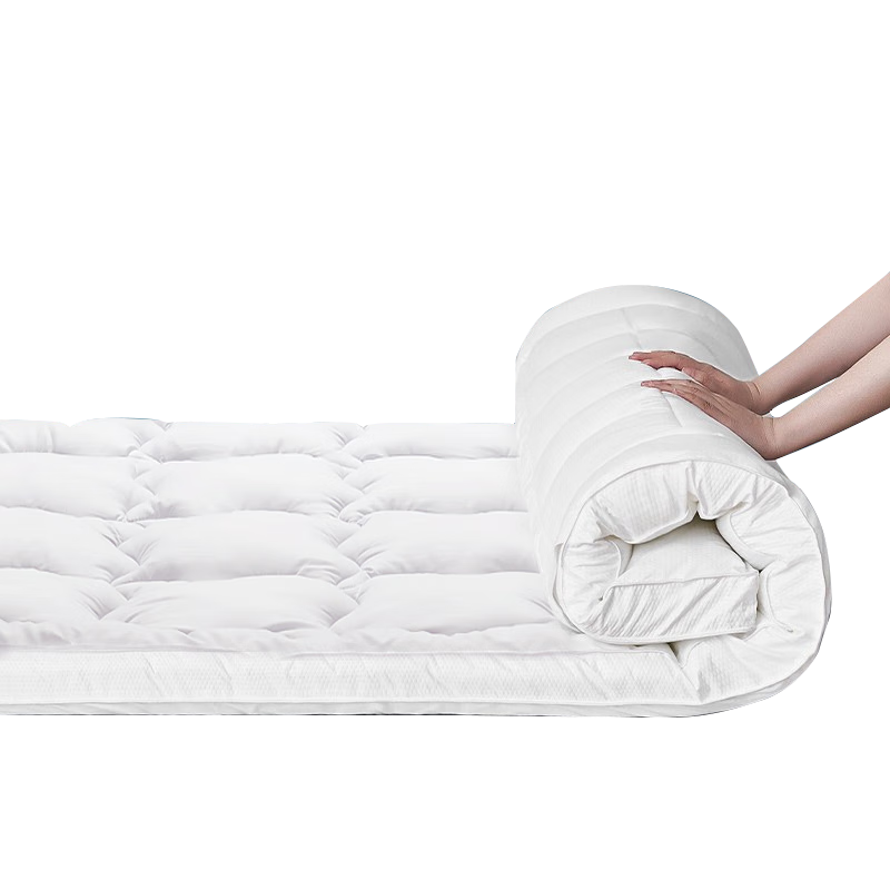 FUANNA Mattress, Single Bed Pad for Student Dormitory, Foldable Soft Mattress, Thickened Non-Slip, for 0.9-Meter Bed, Bunk Beds, Dormitory, White