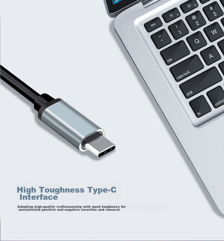 Aigo Type-C Expansion Dock, USB3.0 Hub, Gigabit Ethernet Port, HDMI Adapter, SD/TF Card Reader Converter, USB Expansion Dock, PD100W Fast Charging, K08 (Metal) 4