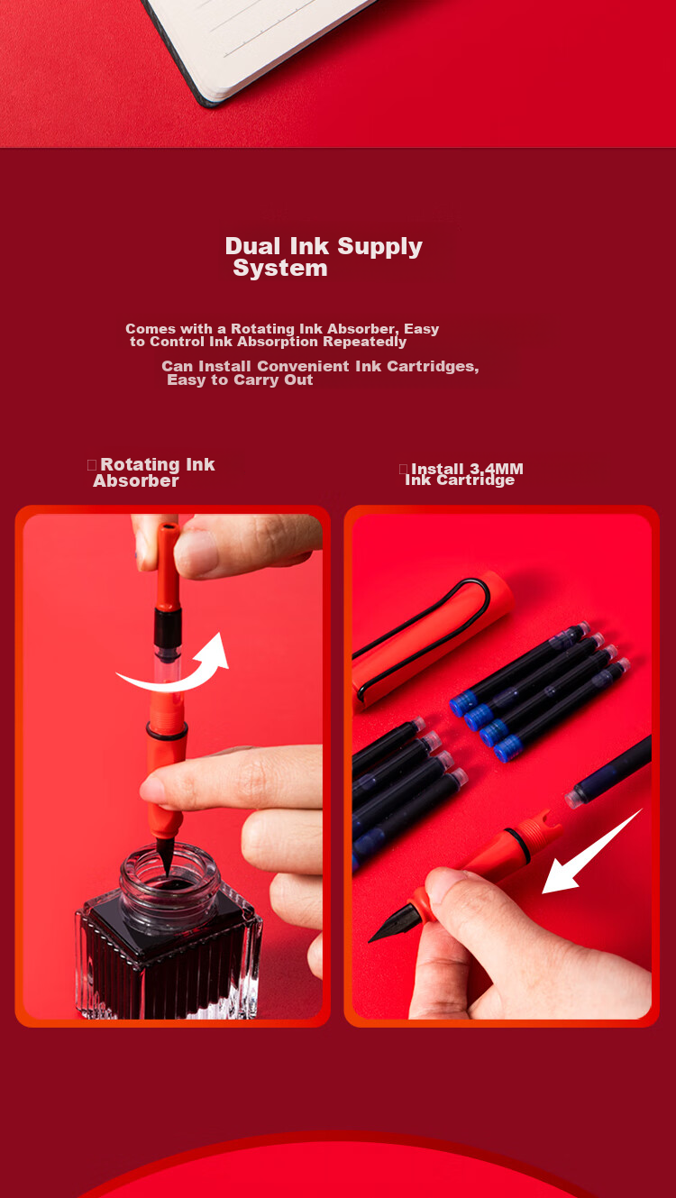 Disney Student Fountain Pen Posture Correction Pen Refillable Erasable Ink for Grades 3-6 Birthday Gift Stationery Reward for Boys and Girls 6