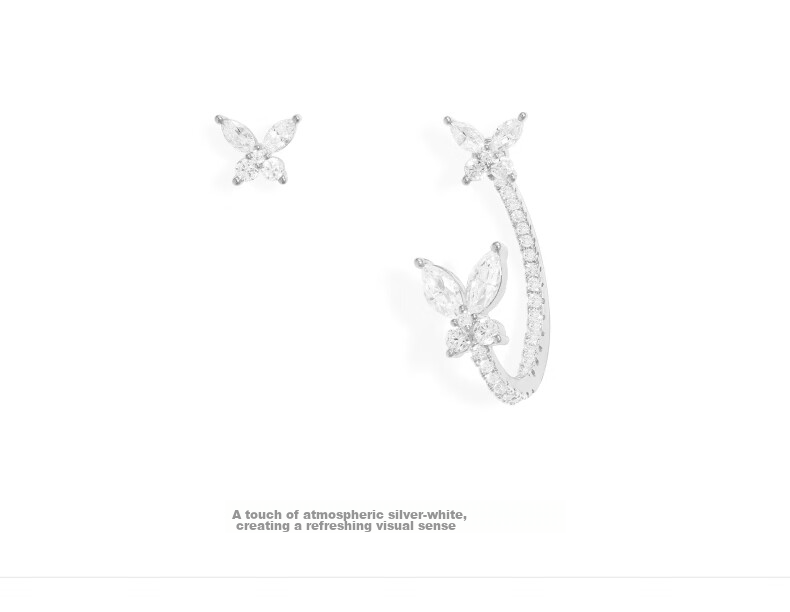 APM Monaco Asymmetric Butterfly Earrings, Luxurious High-End Jewelry, Gift for Girlfriend Or Wife 5