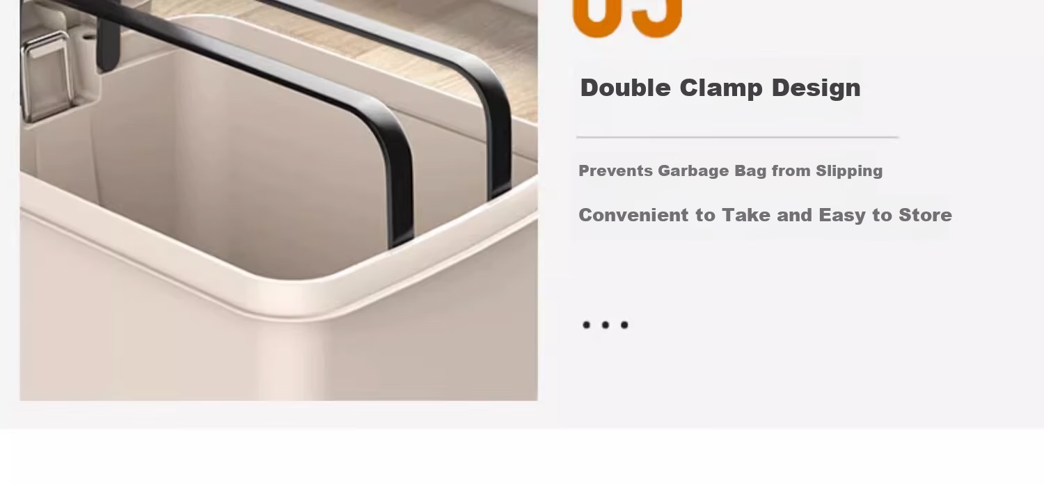 Jieshibao 20L Large Press-Covered Slim Trash Can for Bathroom, Kitchen, Bedroom, Living Room, Popular Household Bin 23