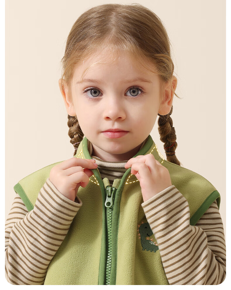 Beitaisi Children's Vest, Spring And Autumn School Uniform Essential, Infant Waistcoat, Boys And Girls Baby Fleece Sleeveless Jacket 11