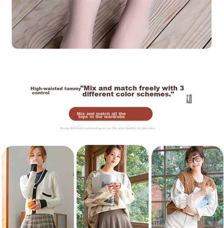 LangSha Leggings for Women, Outer Wear Pantyhose, Bare Skin Feel, Ultra-Thin Fleece, Flight Attendant Gray, Fake Translucent One-Piece Pants, Spring And Summer Stockings 10