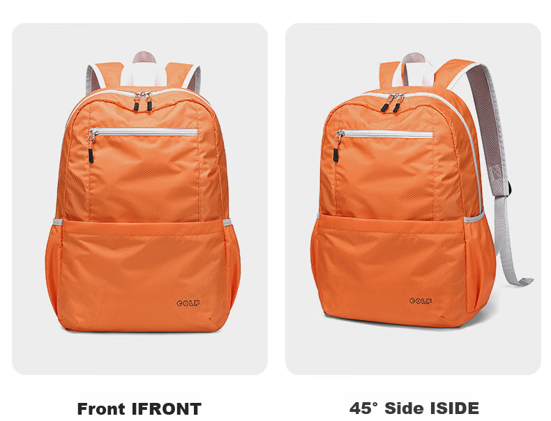 GOLF Foldable Backpack for Women And Men, Lightweight Water-Resistant Travel Bag, Outdoor Hiking Sports Fitness Pack 32