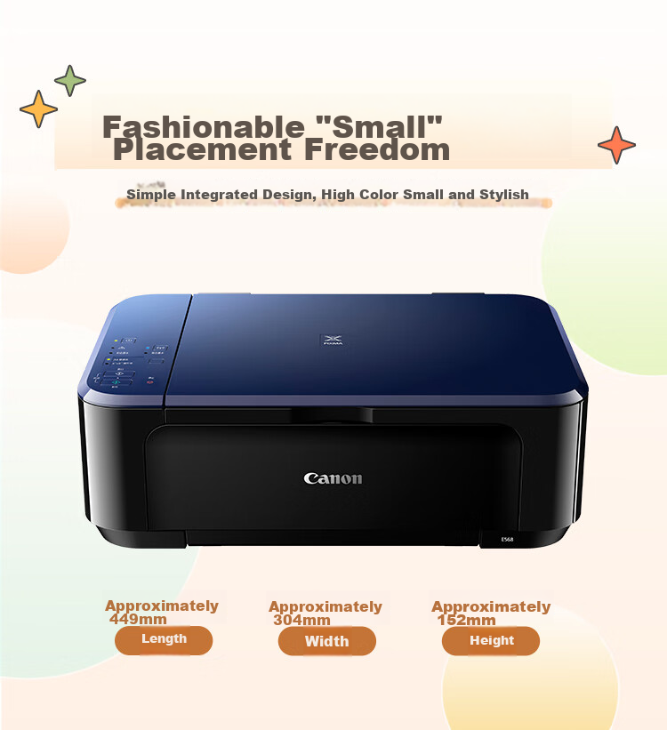 Canon E568 White Wireless Automatic Duplex Student Color Inkjet All-In Printer (Print/copy/scan WiFi for Student Assignments/Photo Printing Home Use) 10