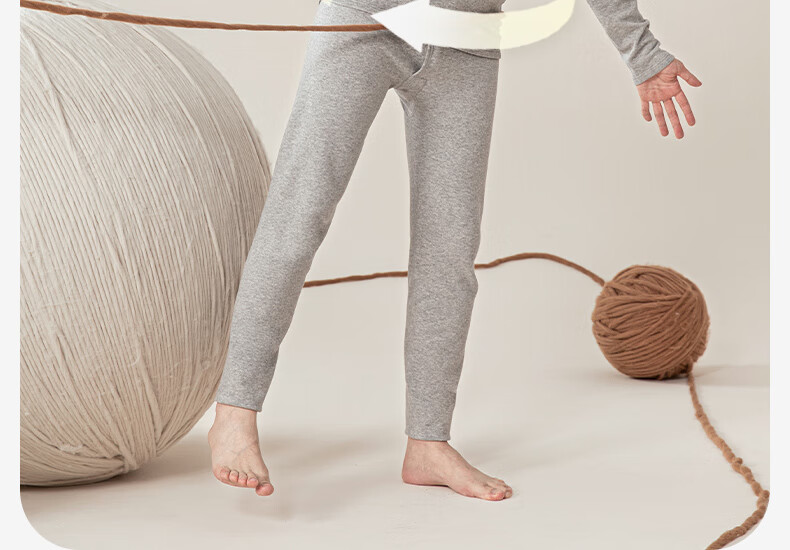 YING BO LUN Youth Kids Thermal Underwear Autumn Set Thickened Cotton Sweater School Uniform Essential 81211 Coffee Stripes 180 1