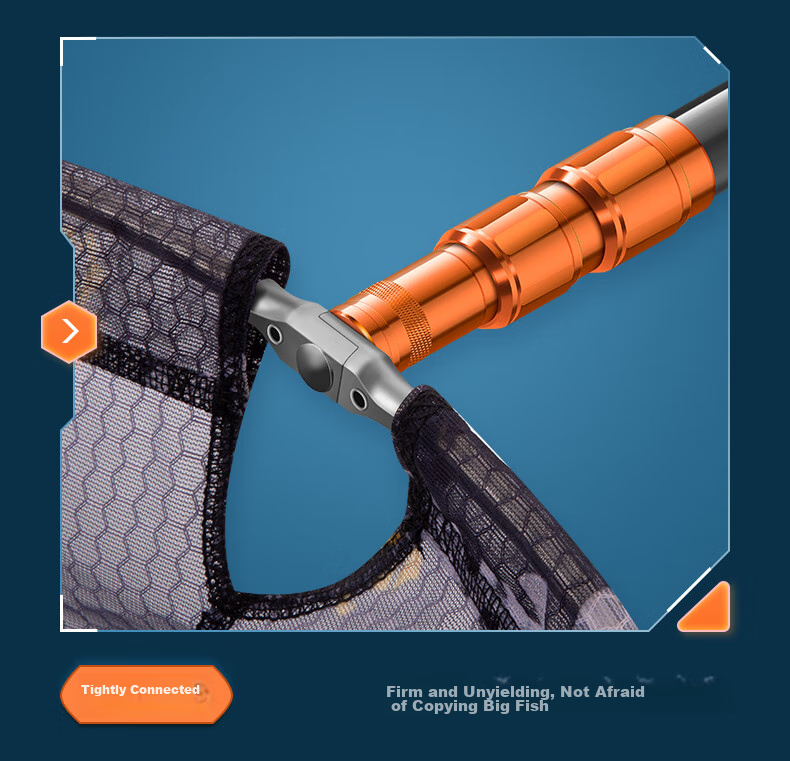 Grsaed Carbon Fiber Landing Net Pole, Ultra-Light And Ultra-Hard Telescopic Landing Net Rod, Complete Fishing Landing Net Set with Fish Net, 3.0 Meters, Orange 28