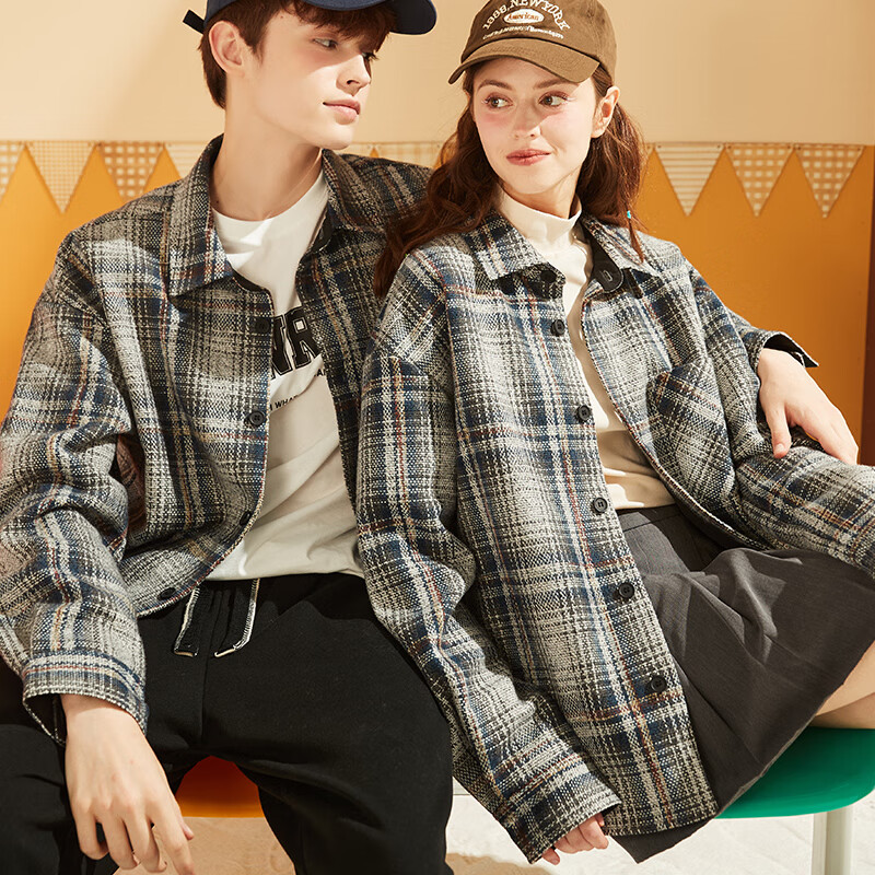 TonLion 2026 Couple's Plaid Jacket, Loose-Fitting Thick Coat for Men And Women, Fashionable Versatile Couple's Outfit