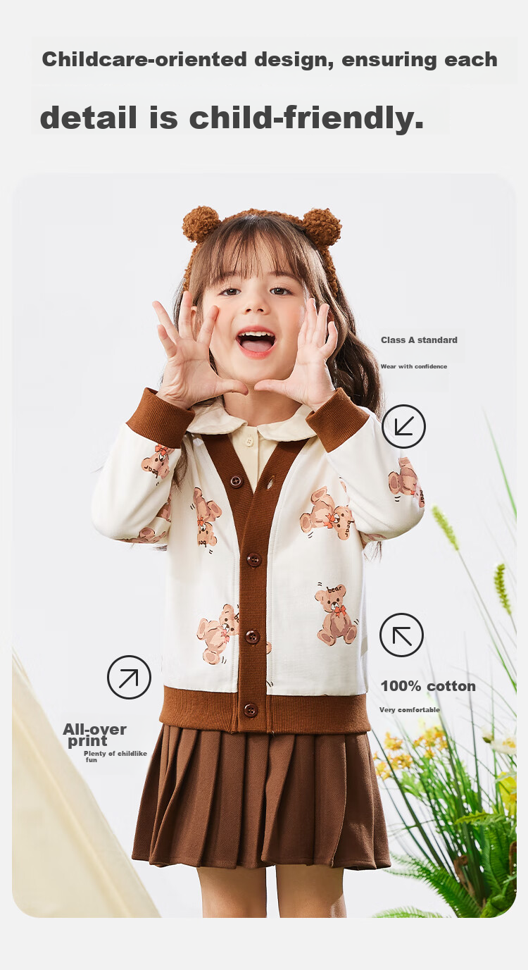 YUZHAOLIN Children's Jacket, Spring Outerwear for Boys And Girls, Baby Cardigan Coat, Clothing for Young Kids, Children's Wear, Bear And Rabbit Desig 4