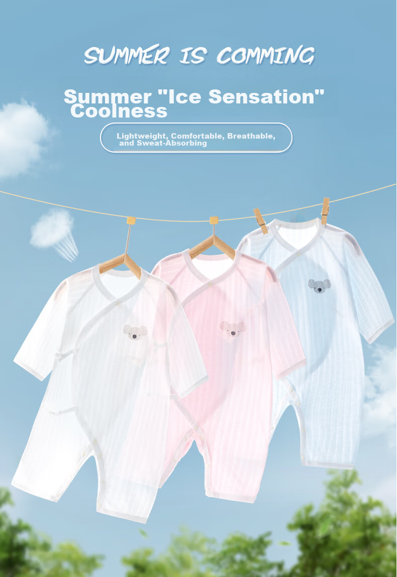 Banjvall Baby Clothes, Summer Thin Pure Cotton Newborn Onesie Underwear Pajamas, Newborn 0-6 Months Baby Romper 1