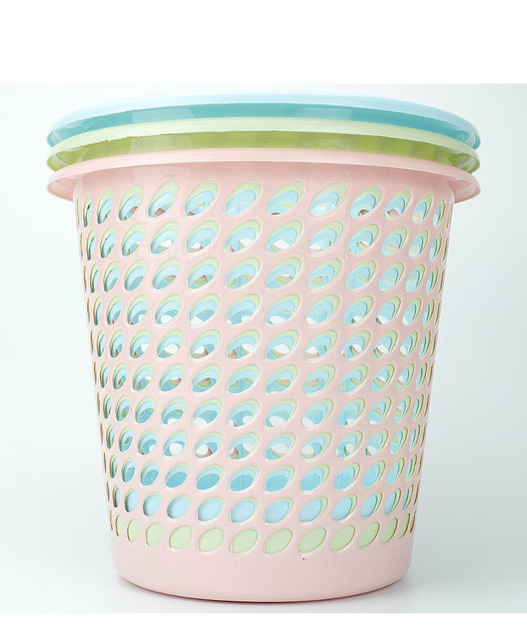 KINCOOL KCAA-160 Multifunctional Office Bathroom Trash Can, Plastic Hollow Trash Can Wastebasket, Random Color, 10 Pieces/set 10