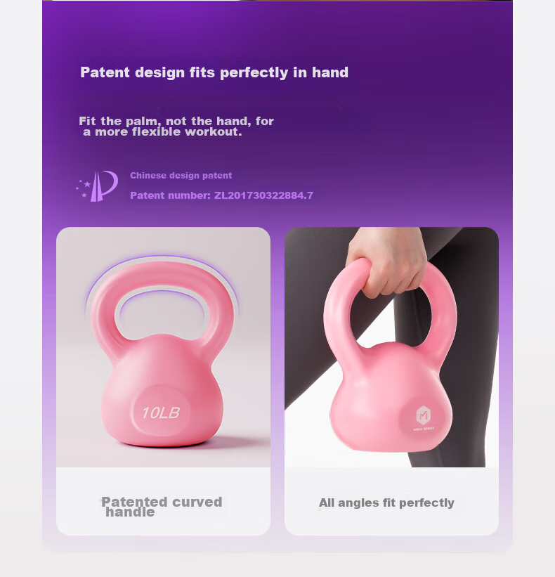 Mike Kettlebell Dumbbell for Women, Small Kettlebell Fitness Equipment for Ladies, Home Squatting Equipment, 5 Pounds 9