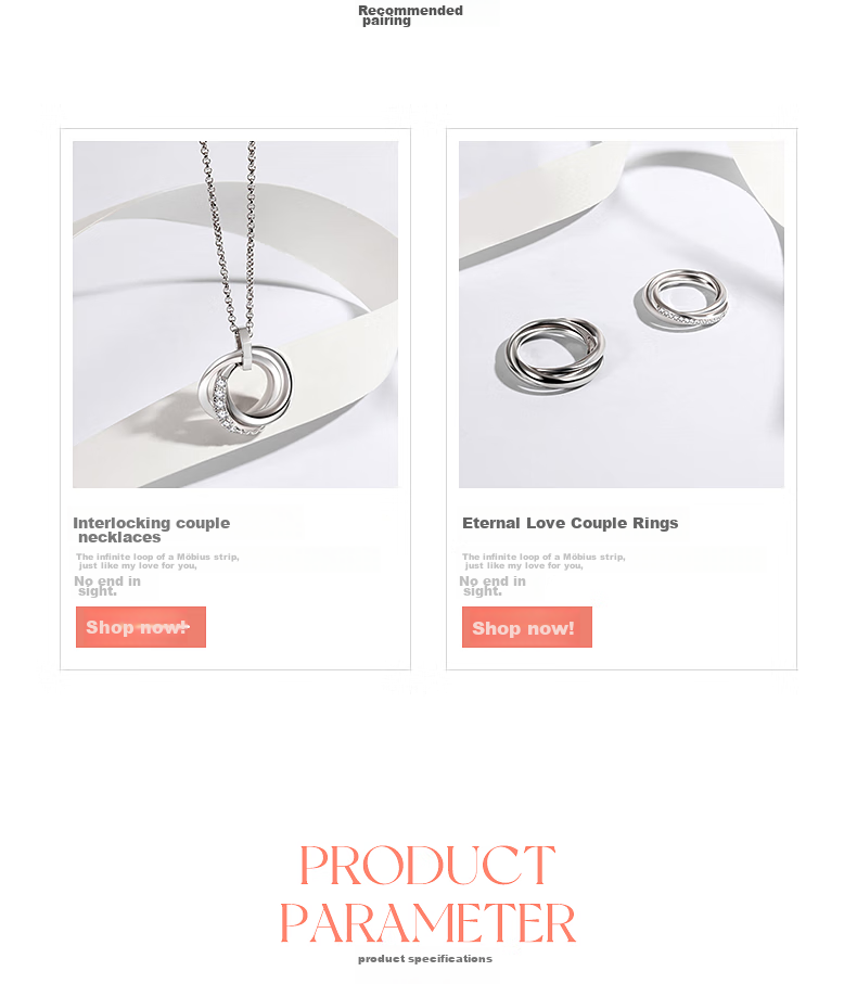 FanciFanci Beautiful Couple Rings 925 Silver Adjustable Birthday Anniversary Gift for Girlfriend 7