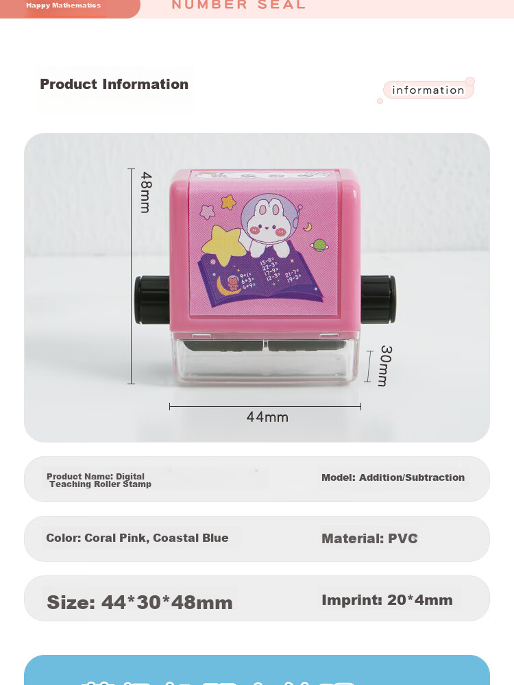 Sannianerban Math Subtraction Arithmetic Problems within 100, Rolling Stamp Questions, Random Question Generator for Primary School Students' Mental Arithmetic, Quick Memorization Tool for Arithmetic, Pink Subtraction Set 2