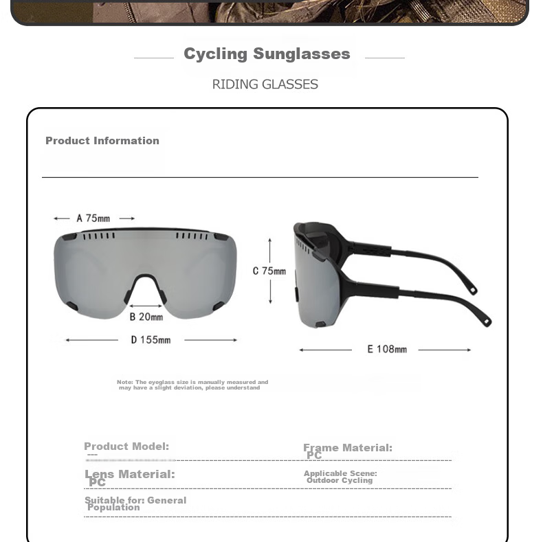 LOVECRAFT Photochromic Cycling Glasses with Black Frame And Gray Lenses, Day And Night Use, Windproof Mountain Biking Sunglasses with Goggles 19