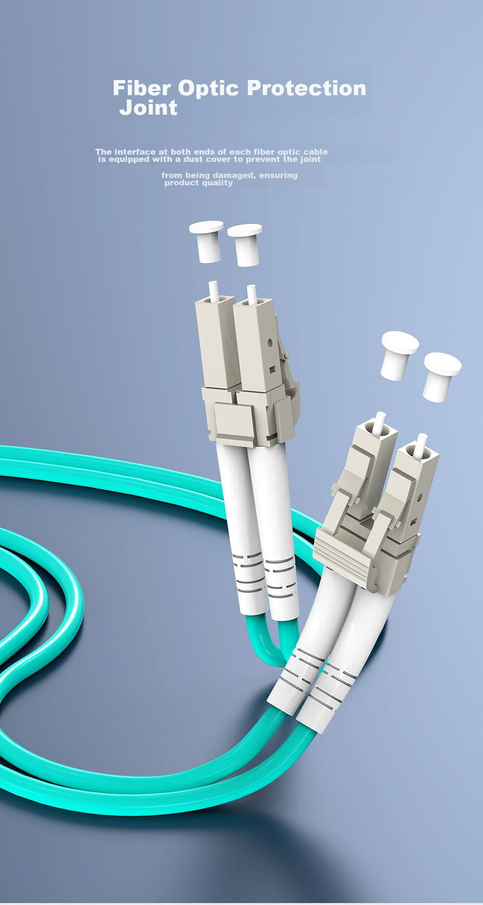 SK-LINK Fiber Optic Patch Cable, LC-LC 10 Gigabit Multi-Mode OM3 Telecom-Grade Dual-Core Fiber Optic Cable, 15 Meters, LZSH Low Smoke Zero Halogen, SK-TX10GMM 7