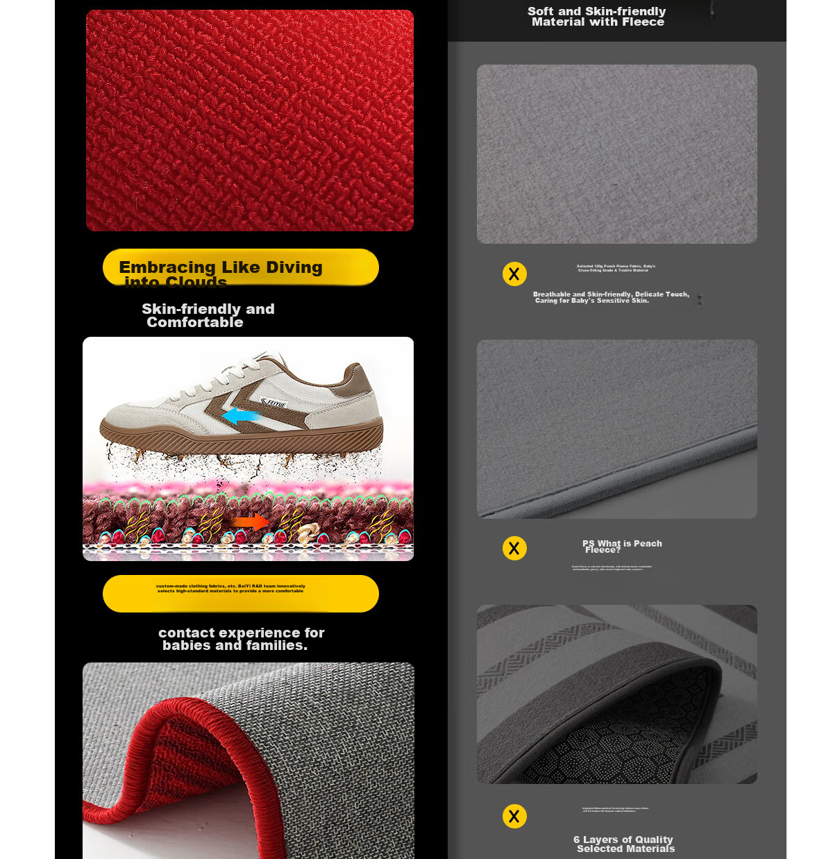 Huaxu Entrance Door Mat, Indoor Doorway Mat, Foyer Entrance Hallway Outdoor Non-Slip Mat - Elegant 80*120CM 3