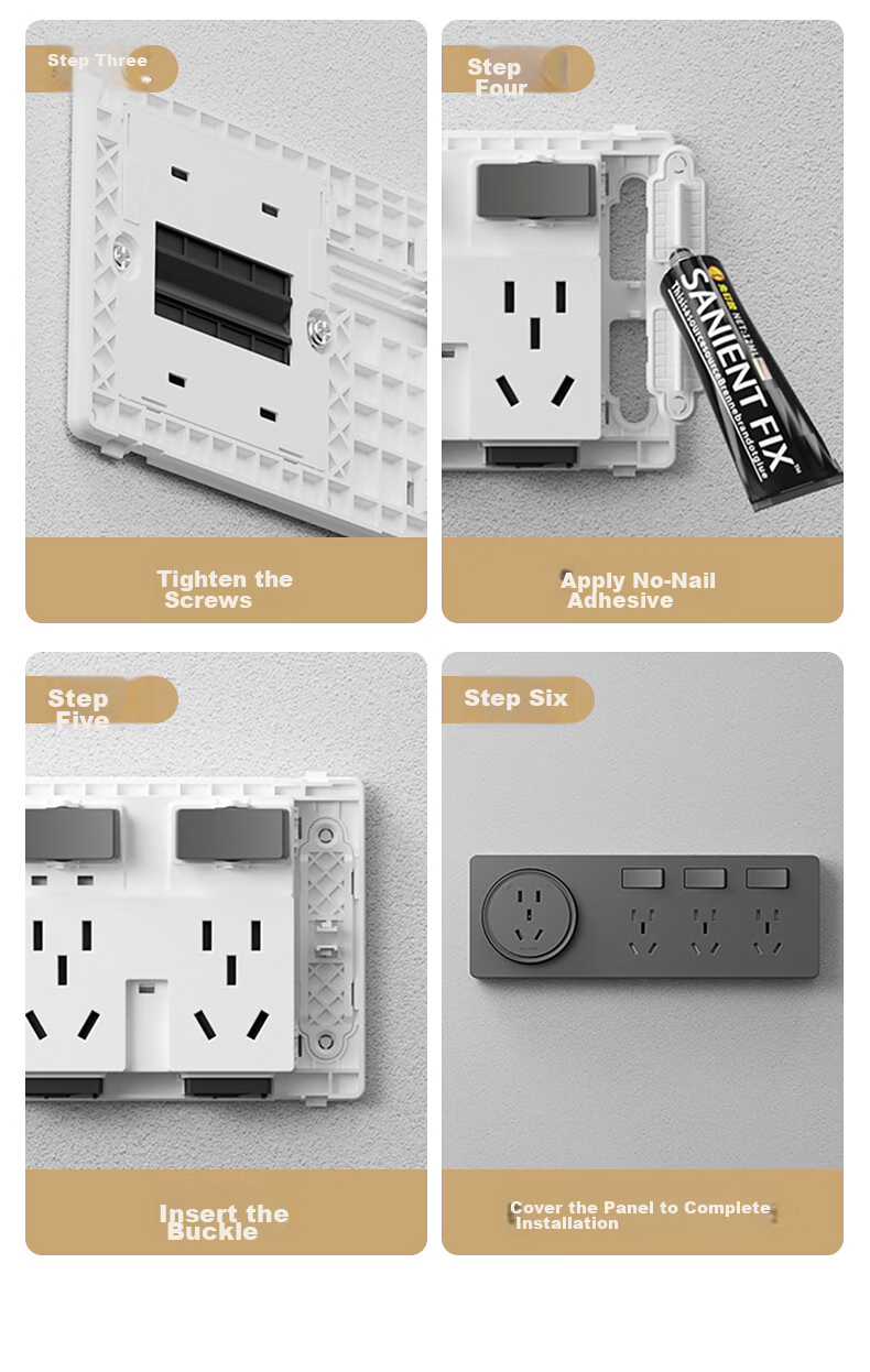 Aokesi Wireless Switch, No Wiring Required, Dual Control, Smart Remote Control, Adhesive Panel for Home Use, Parent-Child Panel Light Controller, Glass White Two-Way Switch + 1 Adhesive Panel 19