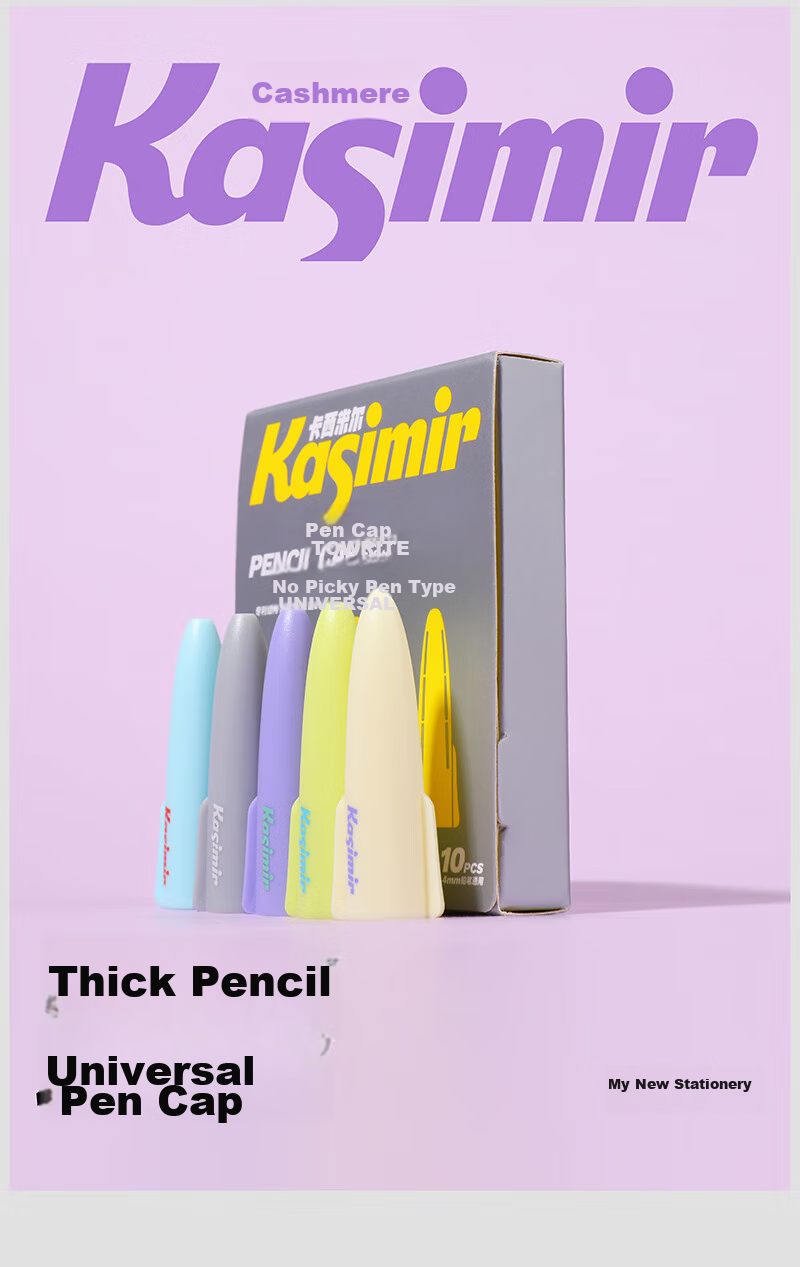 Kasimir Pencil Cap, Transparent Protective Cover, Elementary School Students, Kindergarten Beginners, Children's Pencil Cap, Hole Pen, Thick And Thin Barrel, Large Triangle Pencil Cap 2