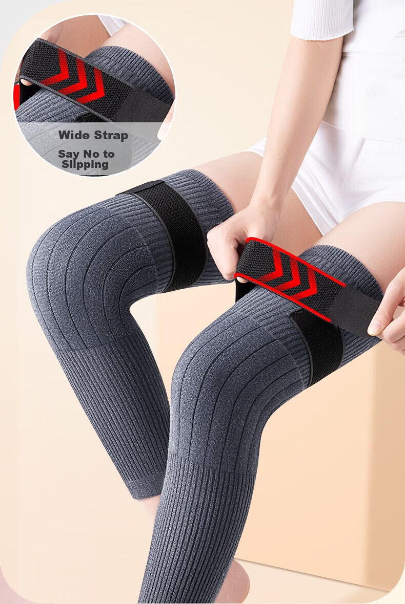 Panapopo Cashmere Knee Pads, Warm for Cold Legs And Arthritis, for Men And Women, Middle-Aged And Elderly, Autumn And Winter Cold Protection, Long Tube Leg Guards 7