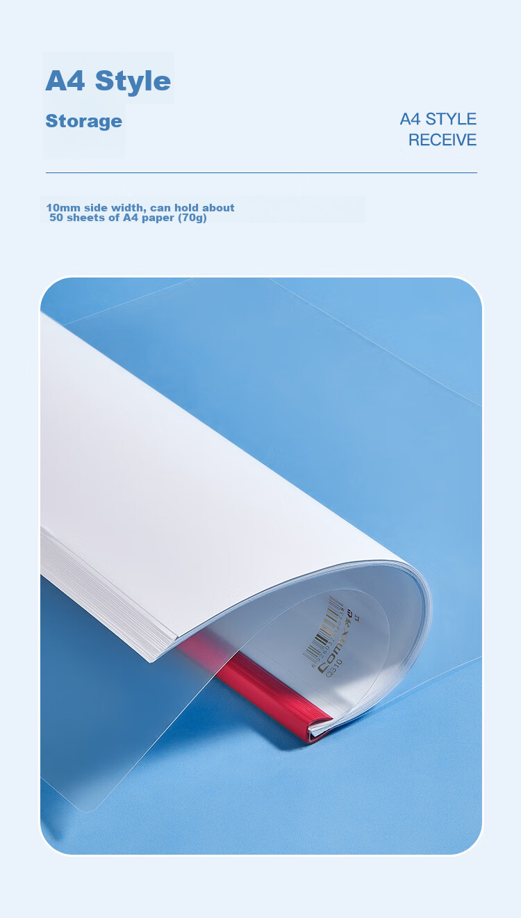 COMIX Pack of 10, Heavy-Duty Thick Lever Arch Files/folders/reports/stacking Files A4, White, Office Stationery Q310 5
