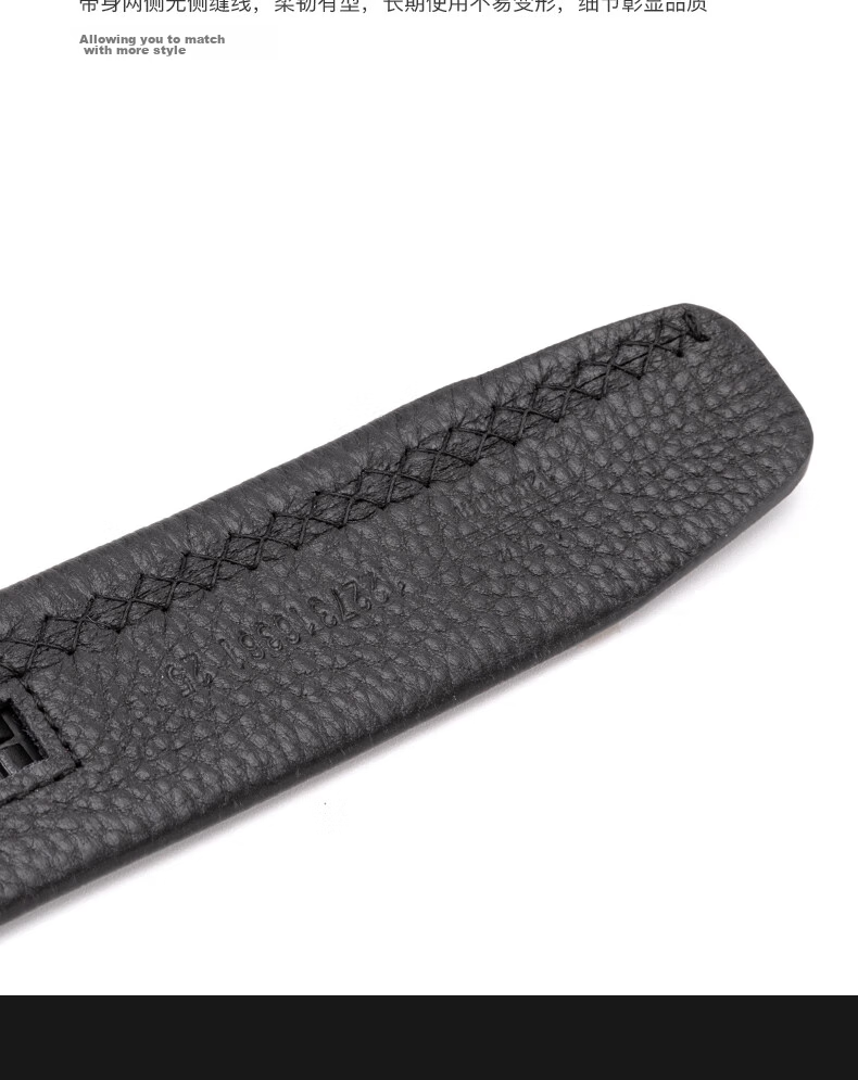 Aokang Men's Belt, Top-Grain Leather, Automatic Buckle, Business Trouser Belt, Birthday Gift for Husband 11