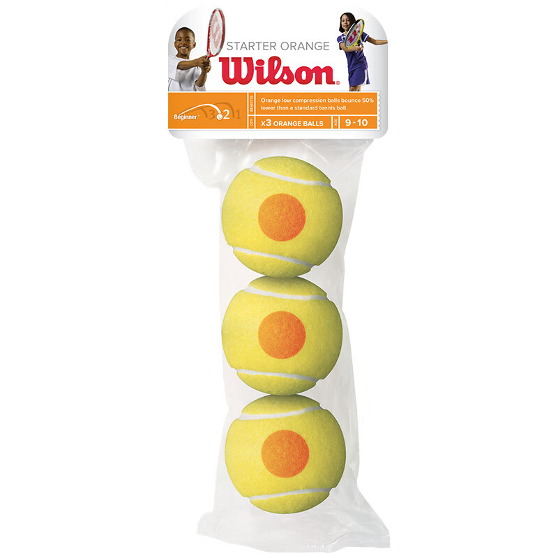 Wilson Youth And Children's Training Tennis Low-Compression Ball, Wear-Resistant Starter WRT137300