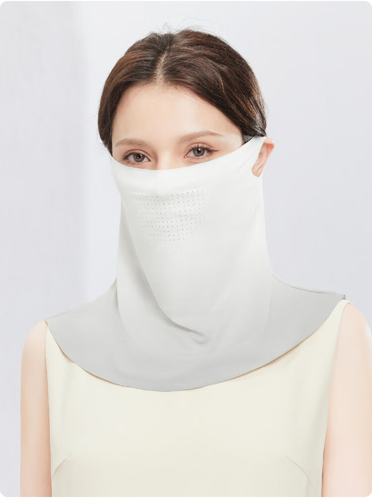 JIUMU Ice Silk Sun Protection Face Mask for Women Summer UV Protection Sunshade Veil Neck Guard Breathable Full Face Mask for Driving 13
