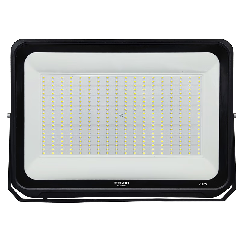 DELIXI LED Floodlight for Outdoor Factory, Rural Courtyard Light, IP65 Waterproof Rating, 200W White Light