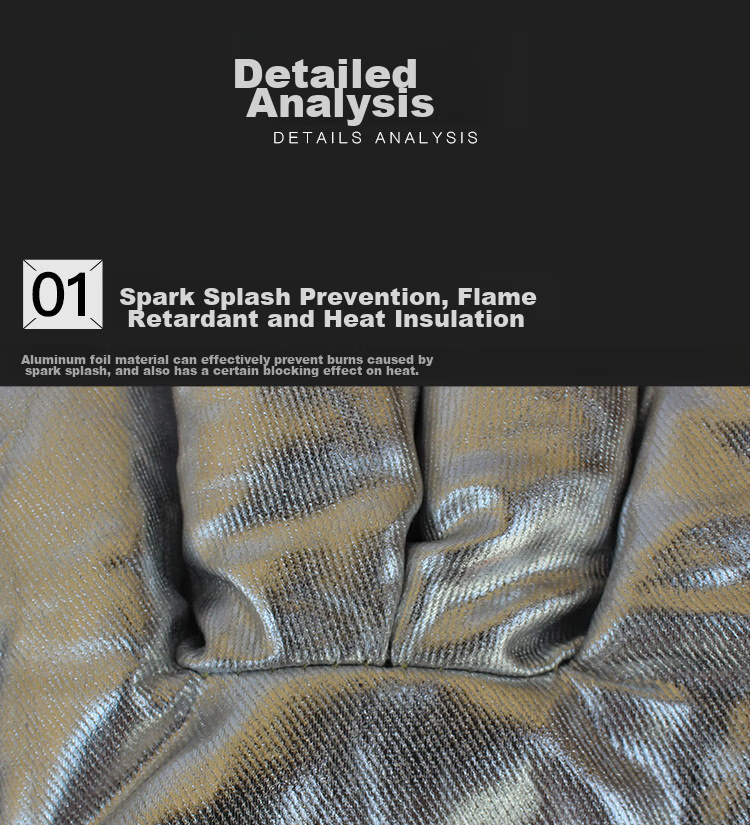 Beifute Heat-Resistant Gloves, High-Temperature Aluminum Foil Insulation Flame-Retardant Gloves, Melting Fireproof Silver Aluminum Foil, Heat-Resistant up to 300 Degrees 11