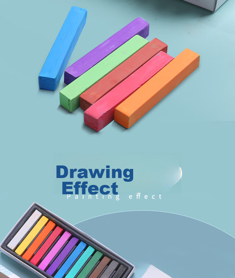 Mont Marte 24-Color Pastel Chalk Set, Colored Chalk Drawing Sticks, Art Painting Pastel Sticks, Children's Colorful Pen Set, Student Pastel Drawing Iron Box Set MMPT0017 Art Sketching 6