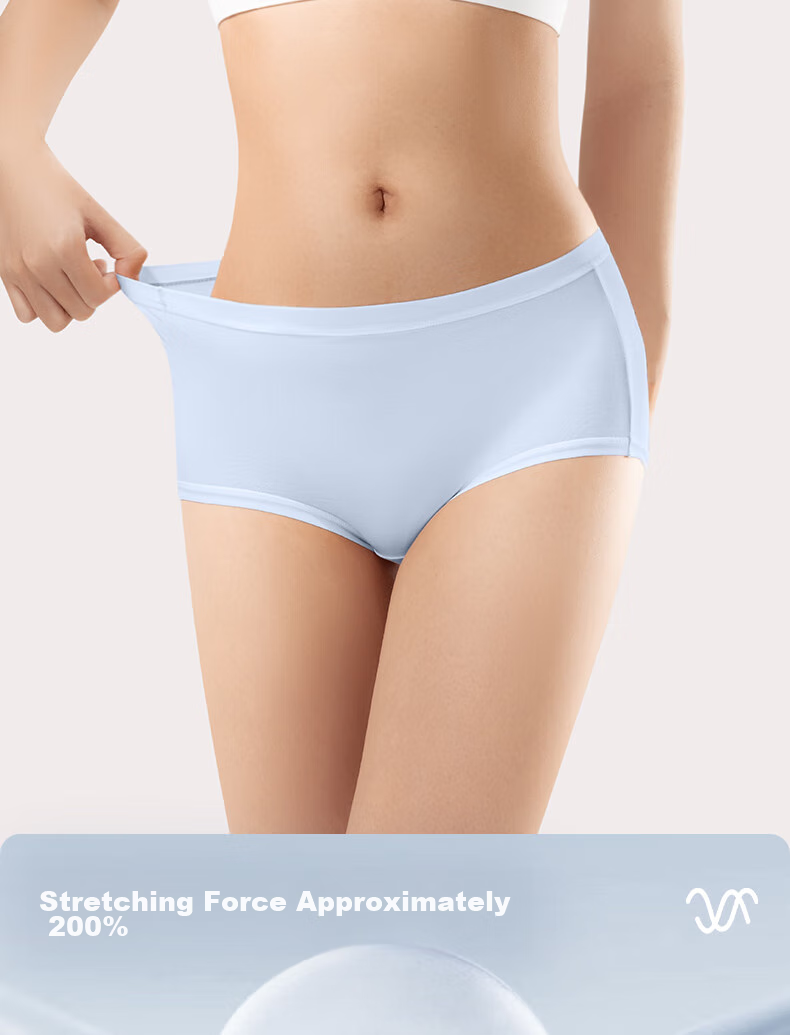 Ziyouxi Women's Underwear, 80S Modal, Sweat-Absorbing, Breathable, 7A Antibacterial, Seamless, Mulberry Silk Gusset, Mid-Rise Triangle Panties for Wome 13