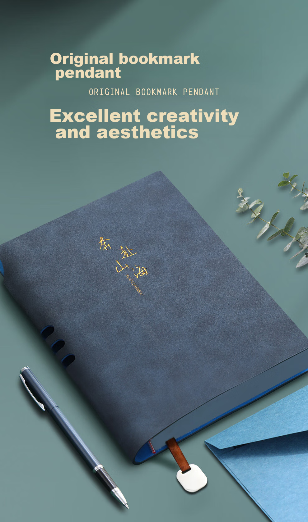 Jiaranheng Notebook Pen Holder Thickened A5 Lambskin Leather Journal Business Meeting Record Book Soft Cover College Student Planner Literary Inspirational Diary Customizable - Black 13