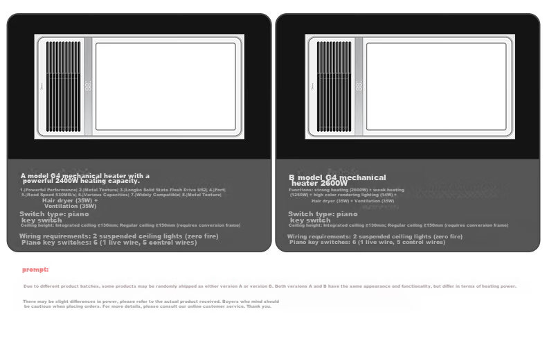 Midea Wind And Heat Bathroom Heater, Iron Man Series, Integrated Multi-Function Warm Air G4 with Lighting And Exhaust 21