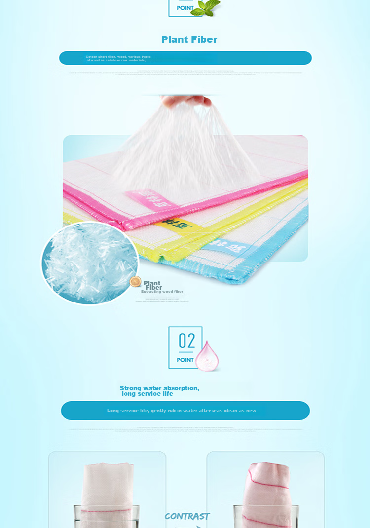 Kelinlai Multi-Purpose Cleaning Cloth Dish Towel 30*30cm 3-Pack 8-Layer Filter Absorbent Oil-Removing Dish Washing Kitchen Cleaning Cloth 2