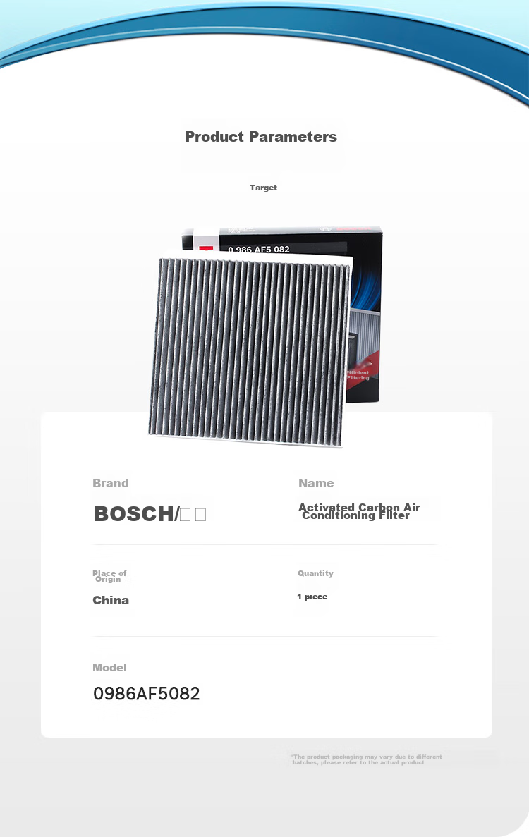 BOSCH Automotive Air Conditioning Filter Element 5082 for Changan CS75, Ruicheng, CX70, Oushang, Xingguang 4500 And Others 9