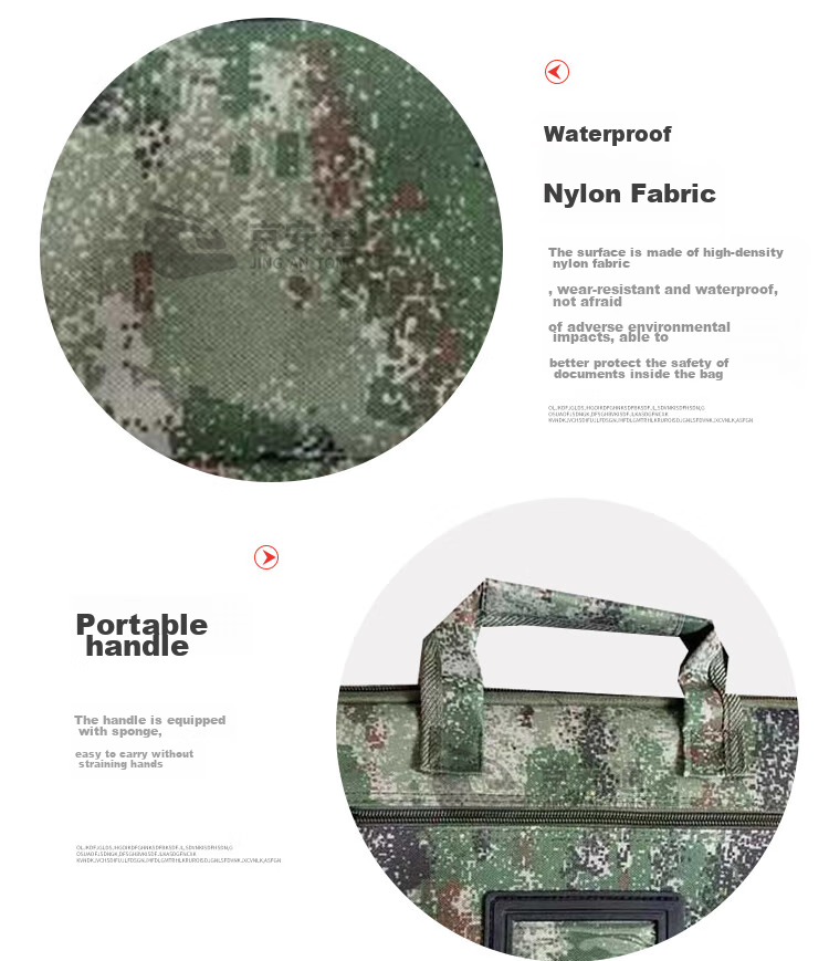 Jingantong Camouflage File Bag, Briefcase, Single Shoulder Handheld Crossbody Bag, Canvas Large Capacity Laptop Bag, Jungle Starry Sky 4