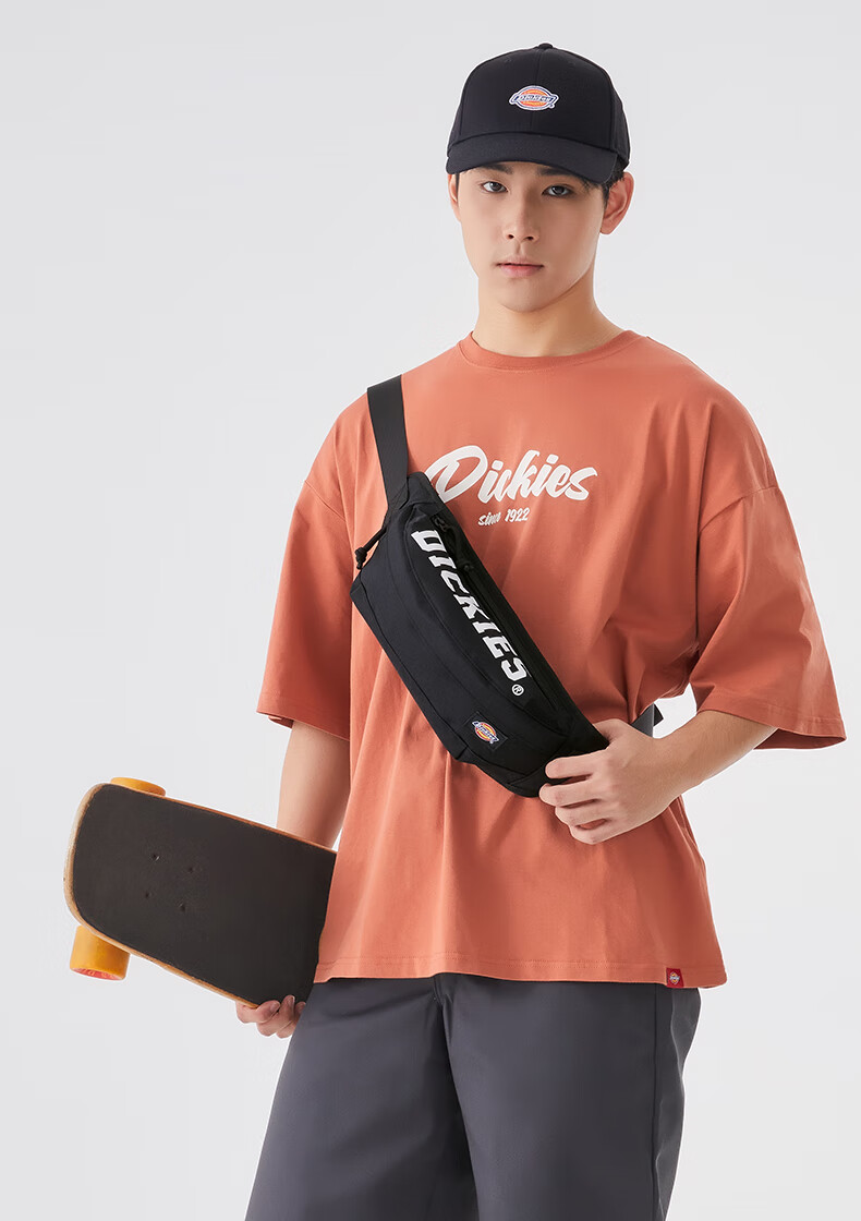 Dickies Men's Crossbody Bag DK Multi-Compartment Waist And Chest Pack, 2025 New Style Lightweight Cycling Hiking Sports Travel Bag for Male And Female Students 12